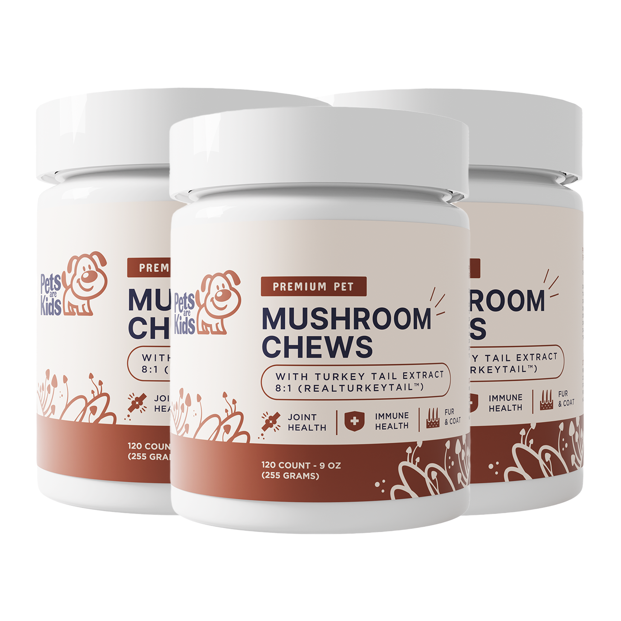 3-pack Dog Mushroom Chews