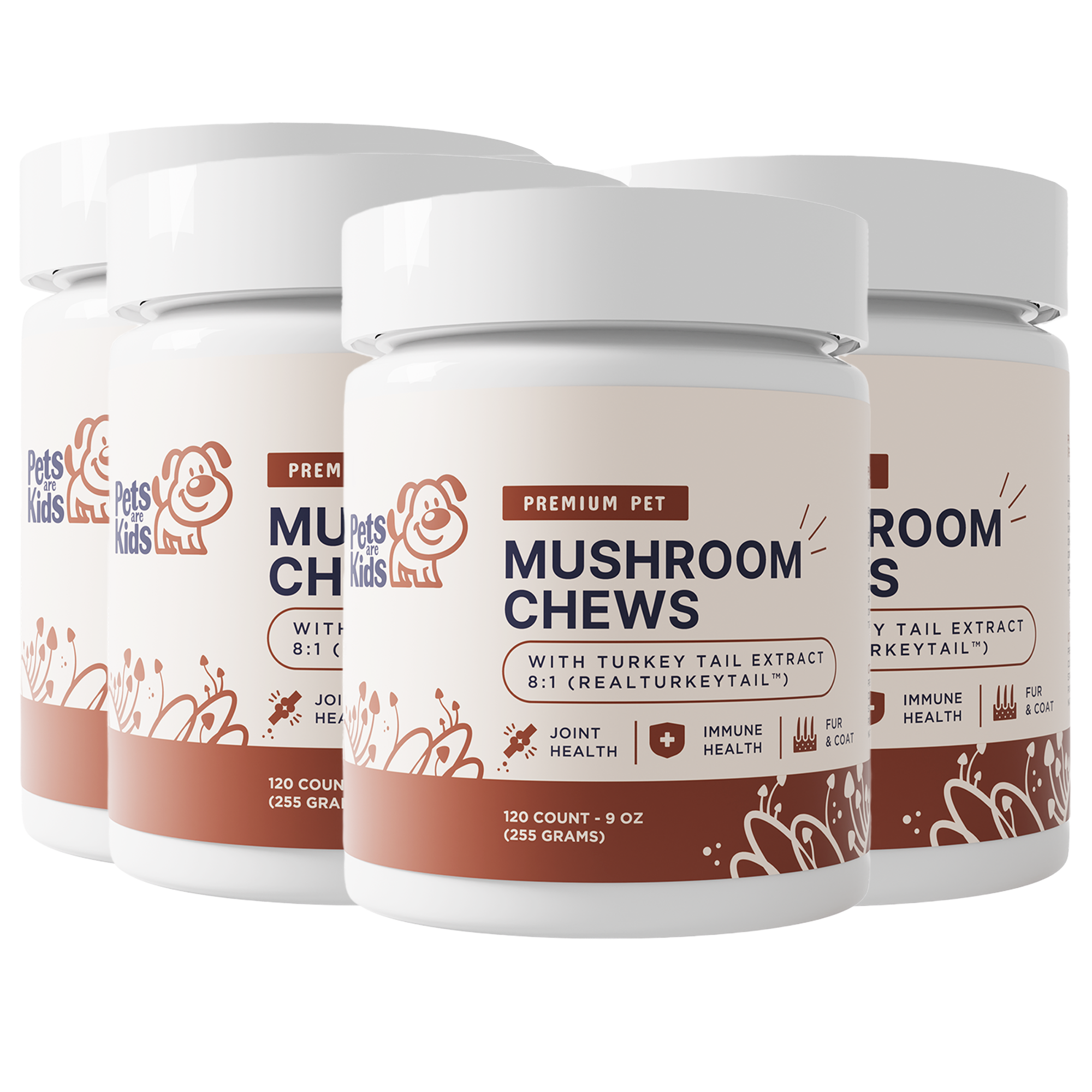4-pack Dog Mushroom Chews