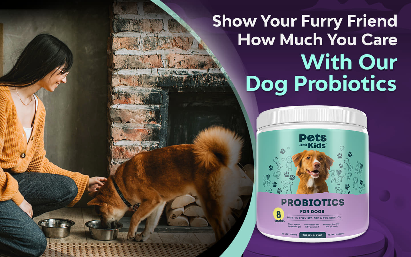 About Probiotics for Dogs (90 Turkey-Flavored Chews)