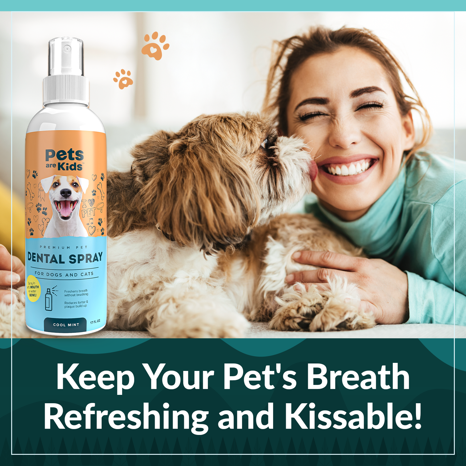 Keep your pet's breath refreshing and kissable