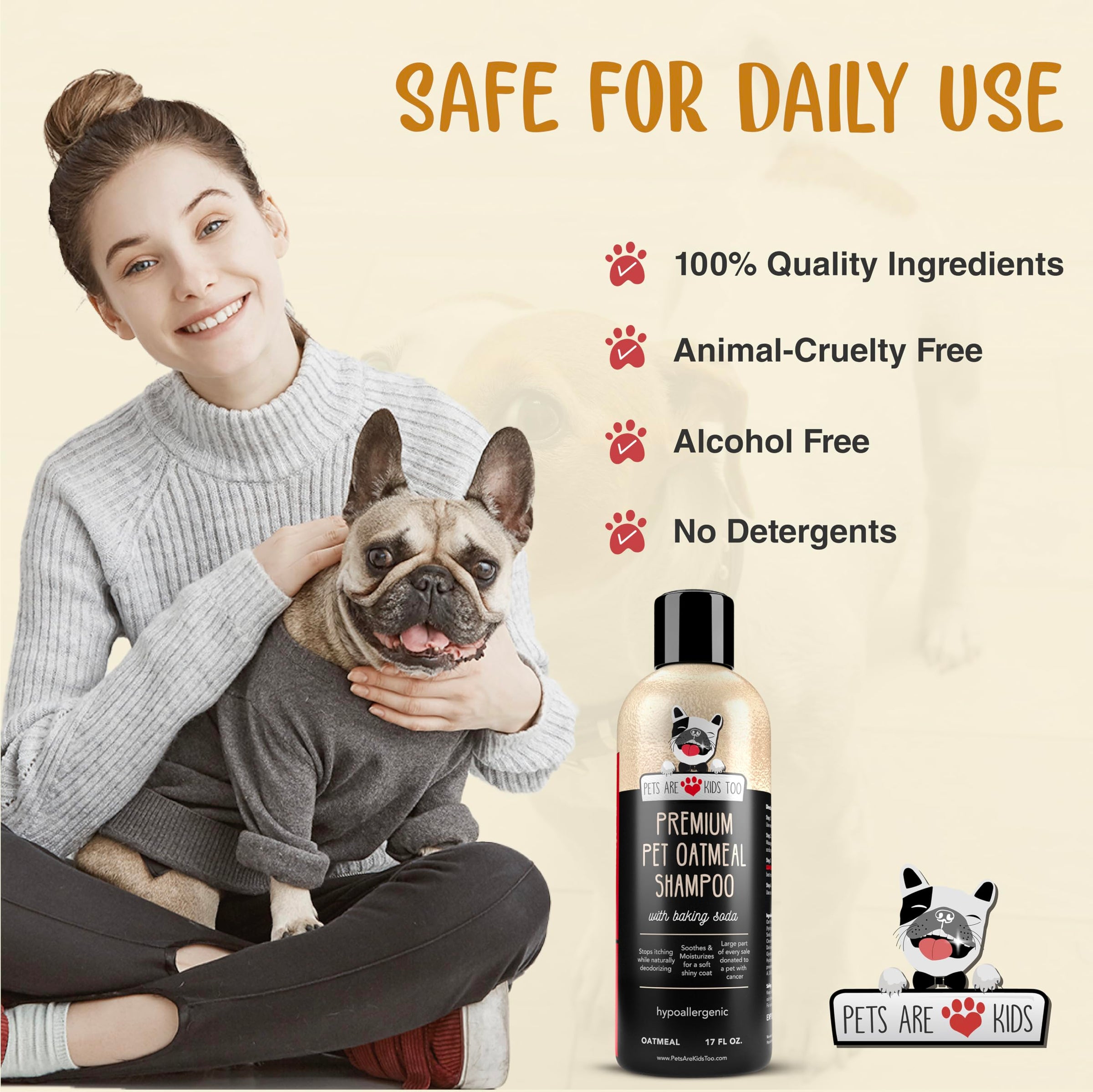 Premium Pet Oatmeal Shampoo Pets Are Kids Too