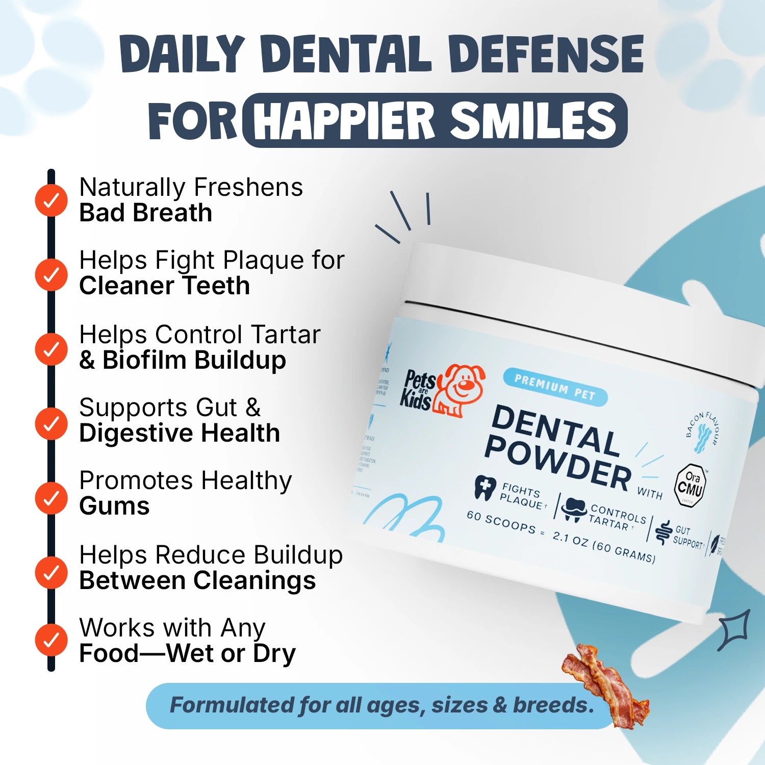 Dental powder packaging with benefits